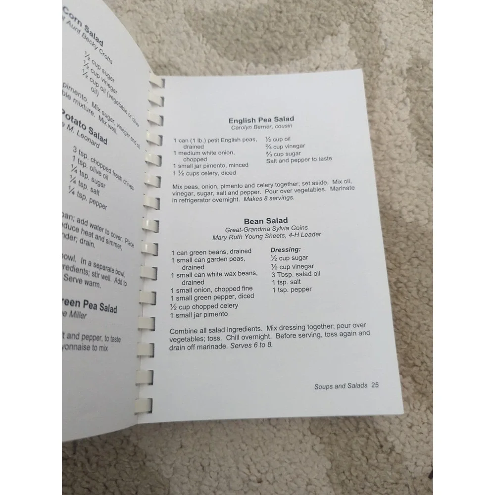 Collection Of Recipes Jessica Goins Lexington, NC Spiral Cookbook 2006‎